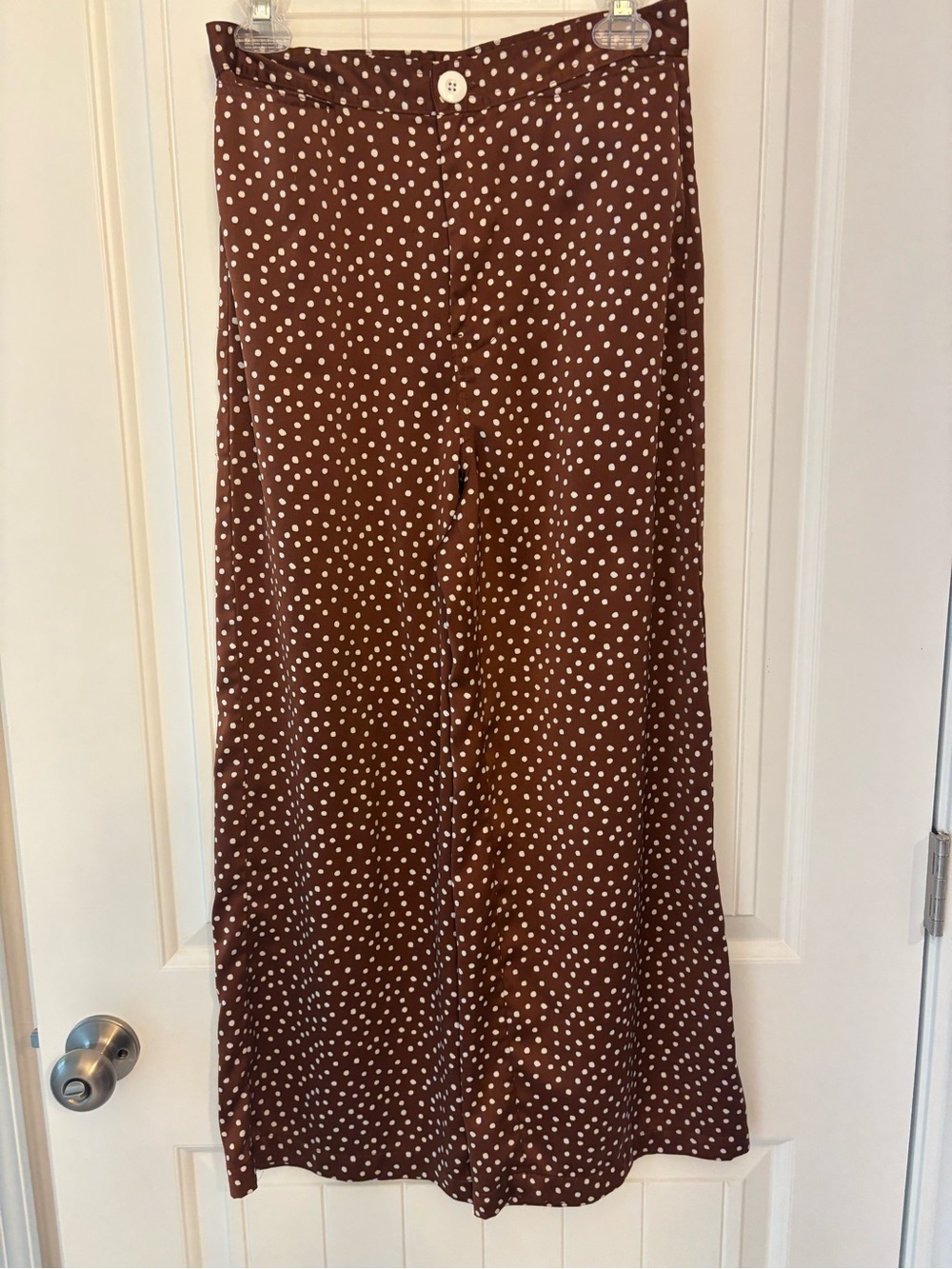 Urban Outfitters Brown Polka Dot Wide Leg Pants